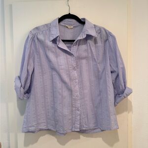 Lavender Button-Up Women's Top